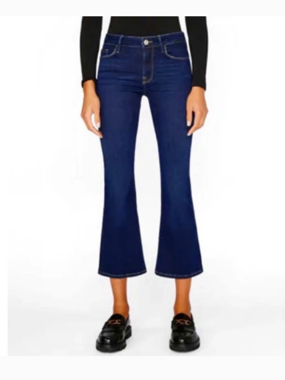 FRAME LE CROP MINI BOOT CUT JEANS IN CABANA SIZE 31